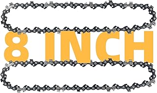 8 Inch Chainsaw Chain 3/8" LP Pitch .050" Gauge 33 Drive Links, 8 Inch Replacement Pole Saw Chains Compatible for Sun Joe SWJ800E SWJ806E, Chicago, Portland 62896, Greenworks, Oregon S33-2 Pack