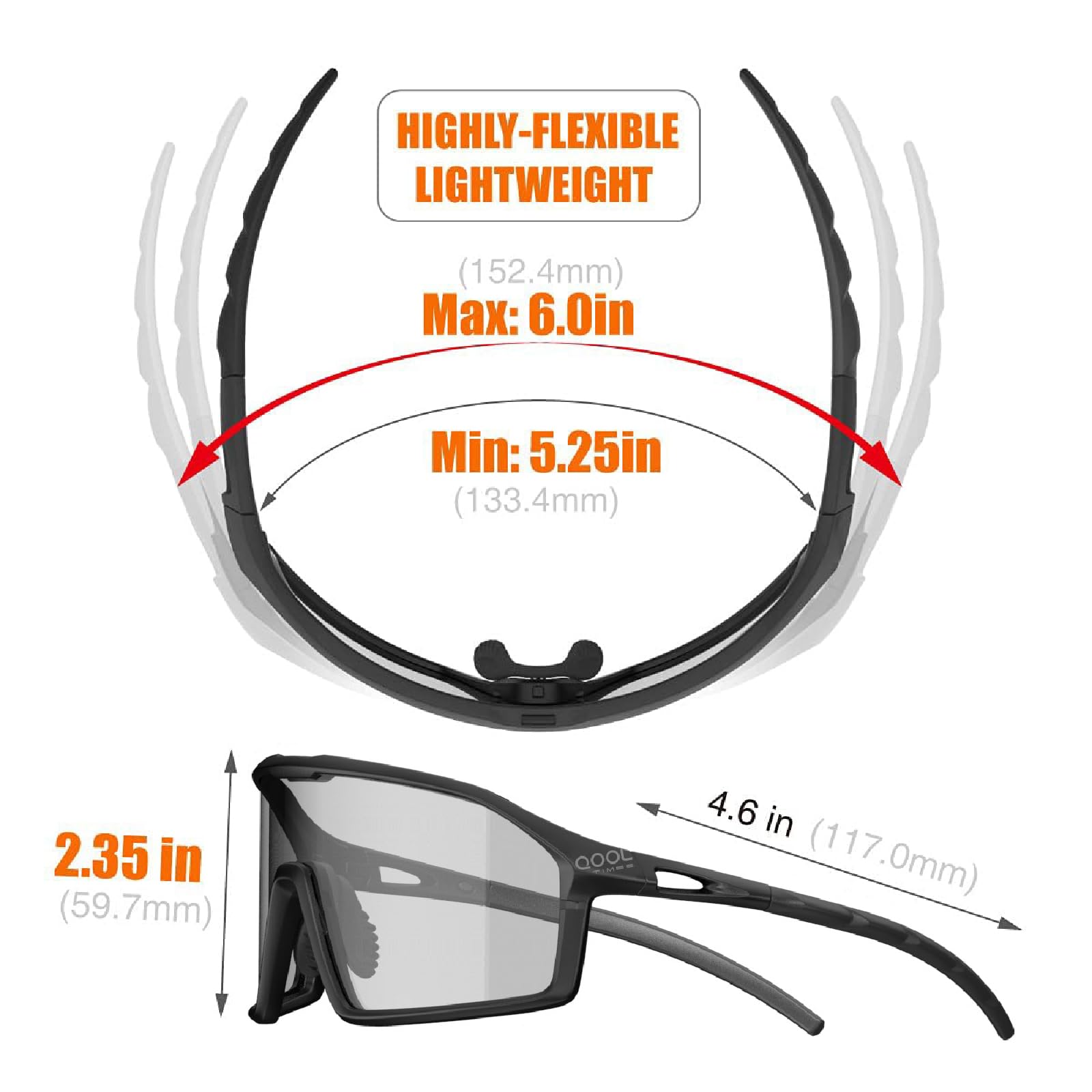 Living out your qool time Gafas de sol polarizadas para ciclismo para mujeres y hombres, golf, correr, voleibol, MTB y deportes al aire libre