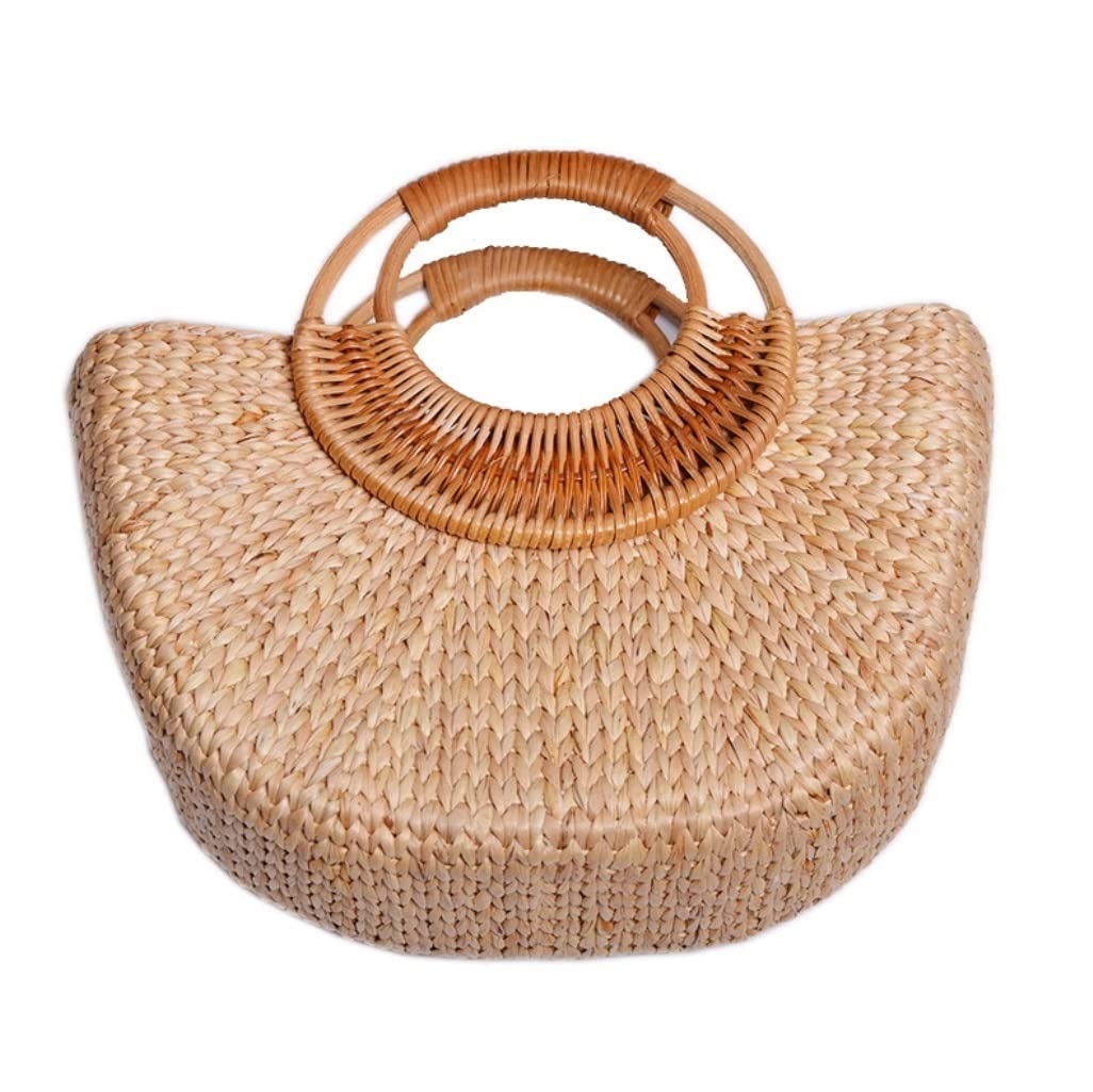 Bolso De Playa Para Mujer, Bolsos Tejidos De Verano, Bolso De Mano Grande De Punto Para Mujer, Bolso Informal De Vacaciones (Color : A, Size : 30 * 6 * 31cm)