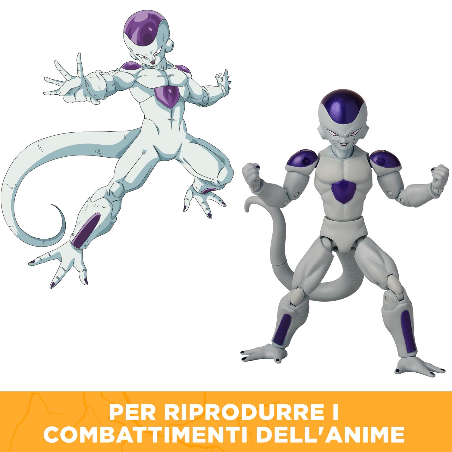 Dragon Ball Super Bandai Figurina Dragon Stars 17 cm Frieza - Freezer forma finale - Licenza ufficiale Dragon Ball - Figurina articolata Freezer - Giocattolo per bambini 4 anni e + - 36893