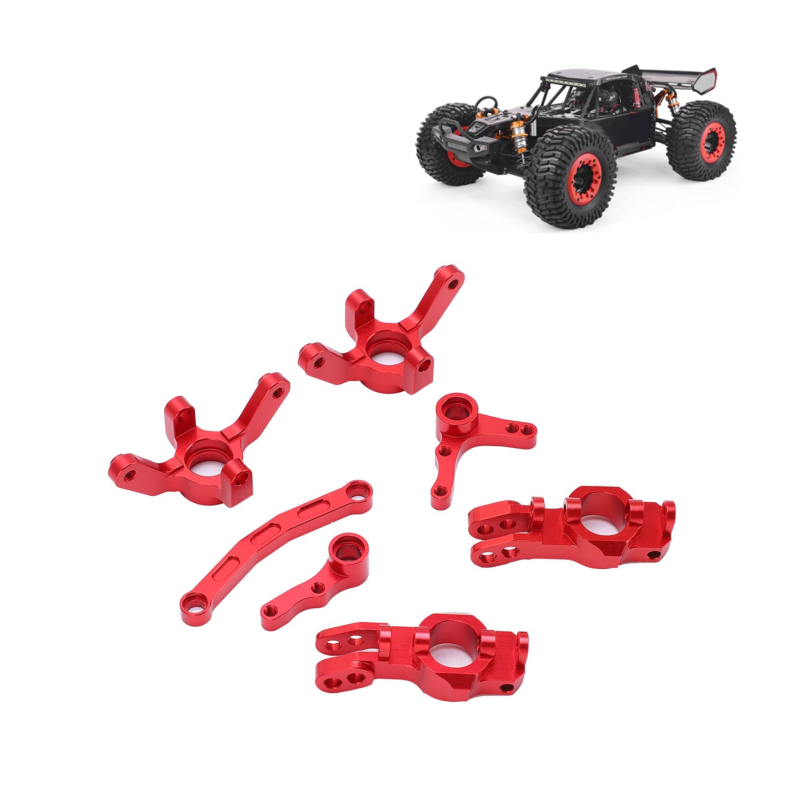 Zwrotnica piasty RC Carrier C Wysokiej jakości stop aluminium Lekkie, trwałe Części ulepszające wydajność do samochodów RC w skali 1/10 XTE XBE Ciężarówka krótkiego kursu (Czerwony)