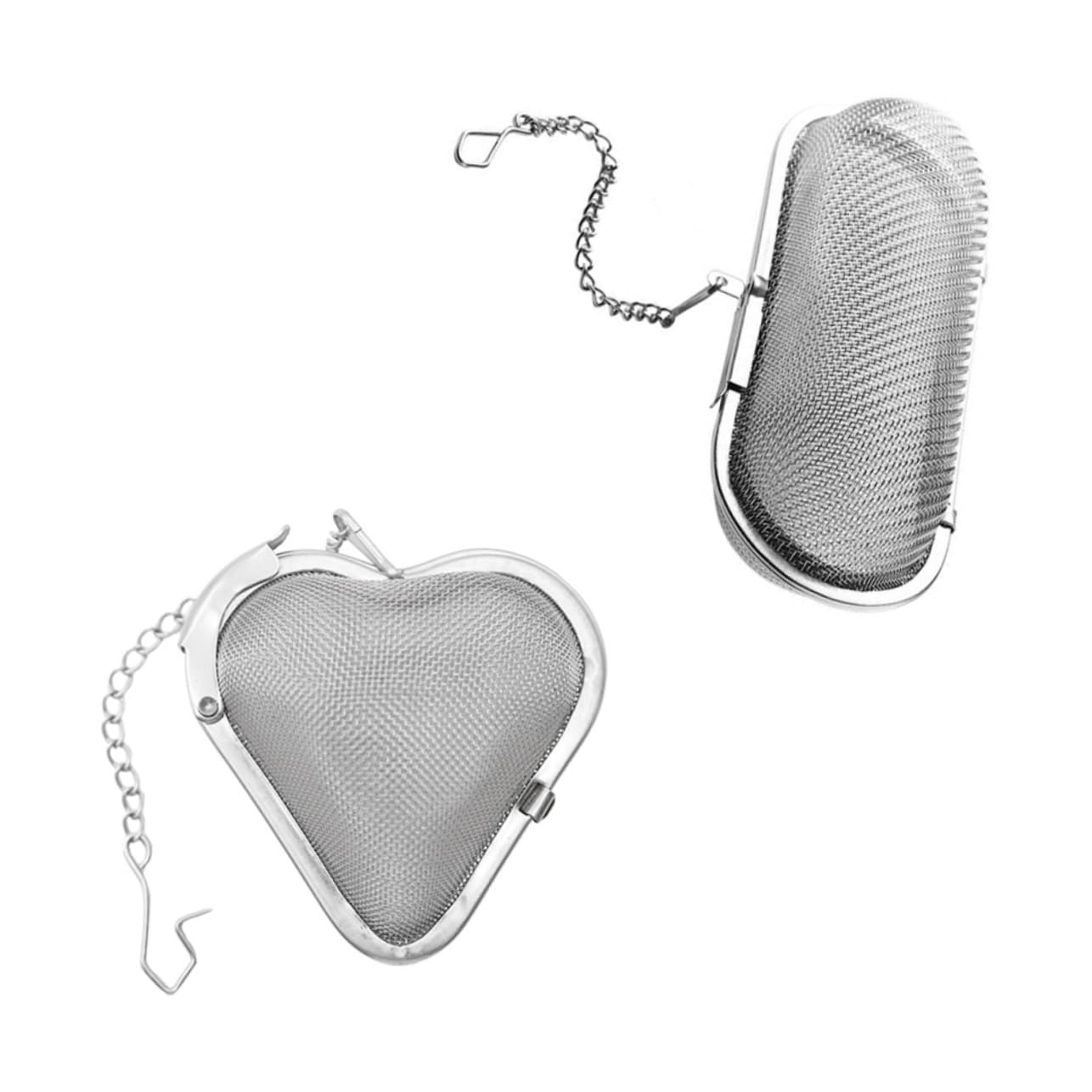 PRETYZOOM 2pcs Spice Ball Tea Infuser Stainless Steel Mesh Strainer Kitchen Seasoning Strainer Anti-falling Hook