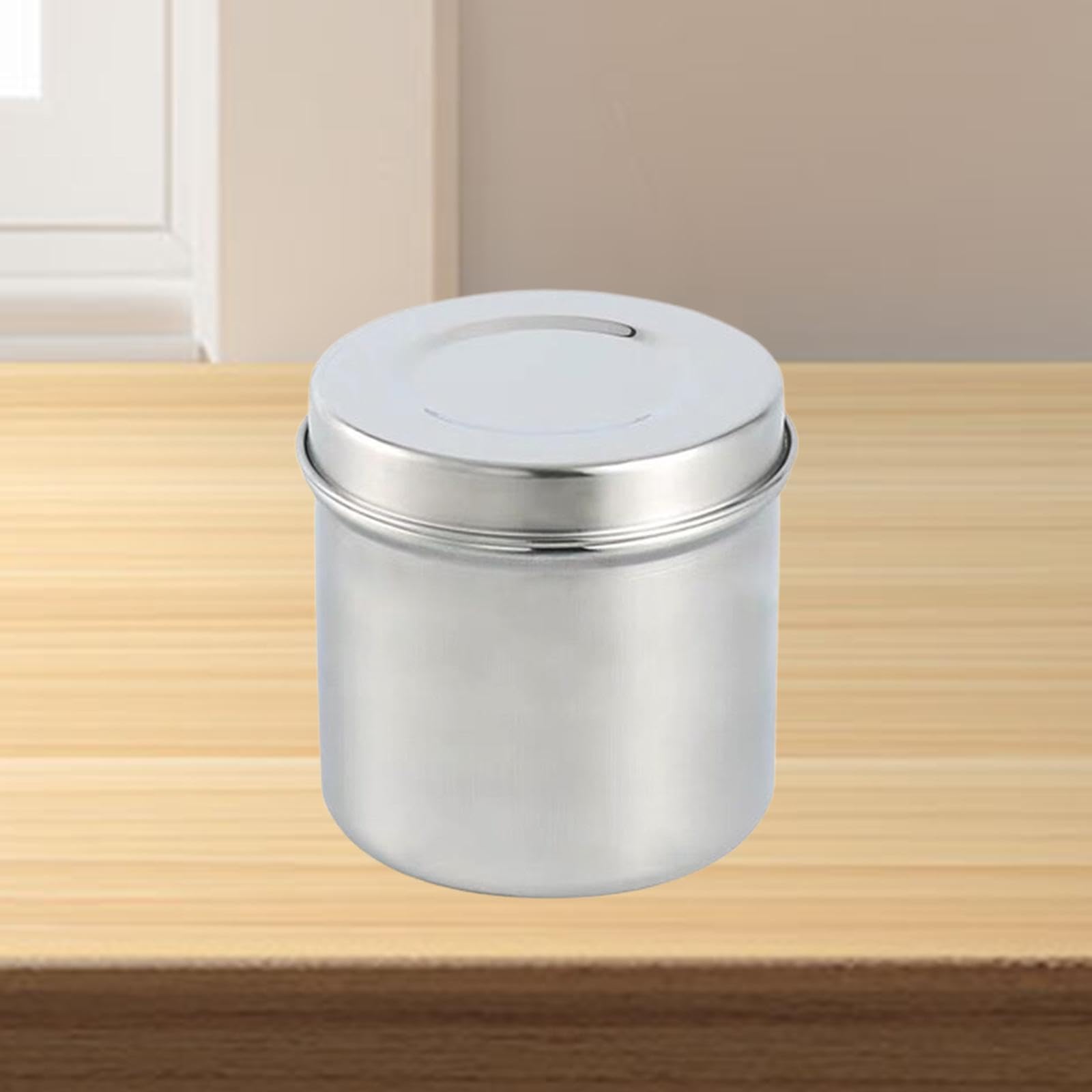 Colcolo Pot médical en Acier Inoxydable pour Boules de Coton, Support pour Pansement, Onguent, boîte de Rangement pour Salons de beauté, 8cmx8.4cm