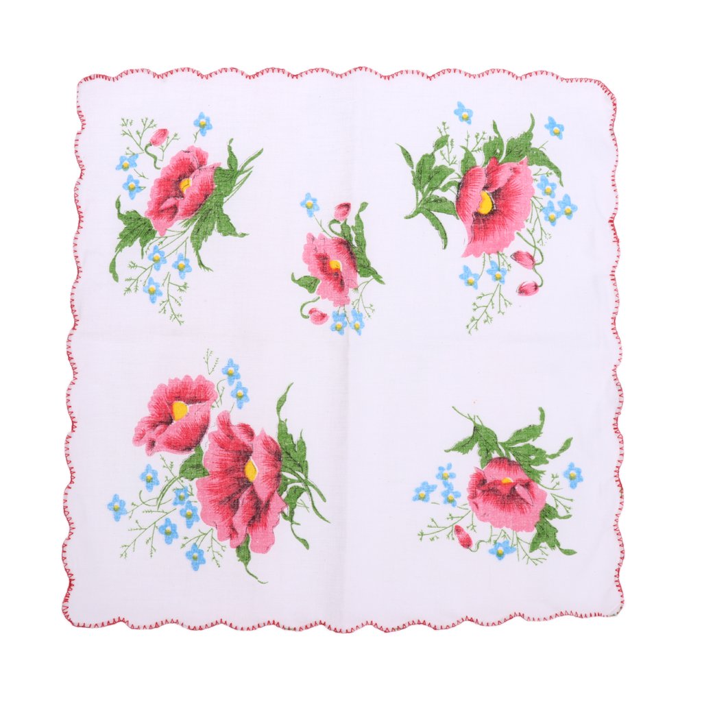 10pcs Women 100% Cotton White Handkerchiefs Assorted Colourful Flowers Gift-image-47