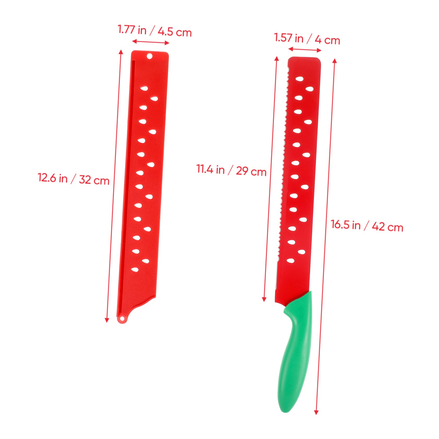 GRIRIW Watermelon Slicer Cutter Ergonomic Design Kitchen Tool for Cutting for Parties and Gatherings Includes Protective Sleeve