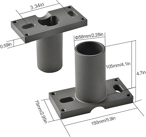 Miniatura 2 de Tenon - Adaptador deslizante para luz LED de estacionamiento, soporte deslizante de 90 grados de 2-38 pulgadas, soporte de montaje de poste de