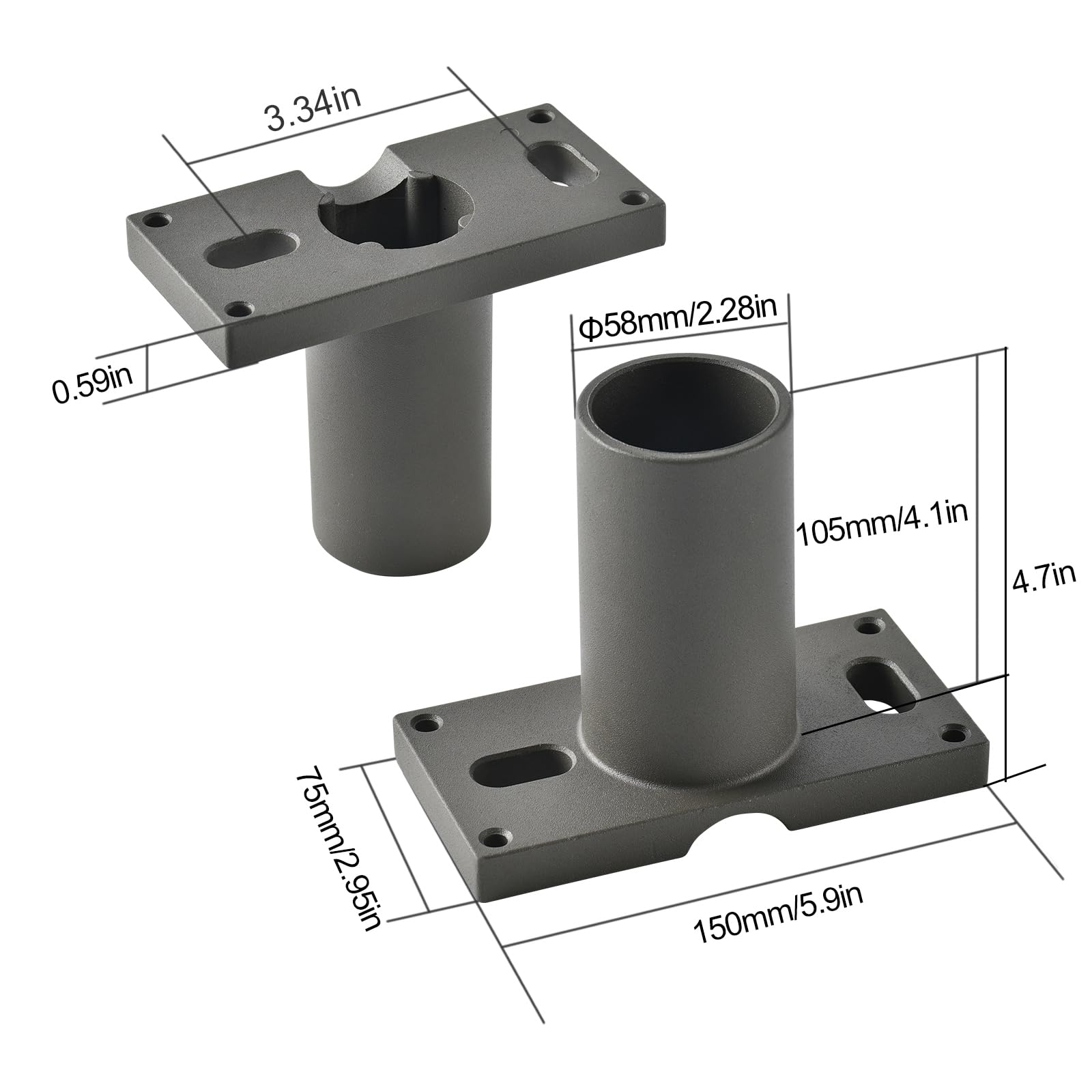Light Fixture Bracket KSWLOR 4 PCS Slip Fitter Adaptor Brackets ...