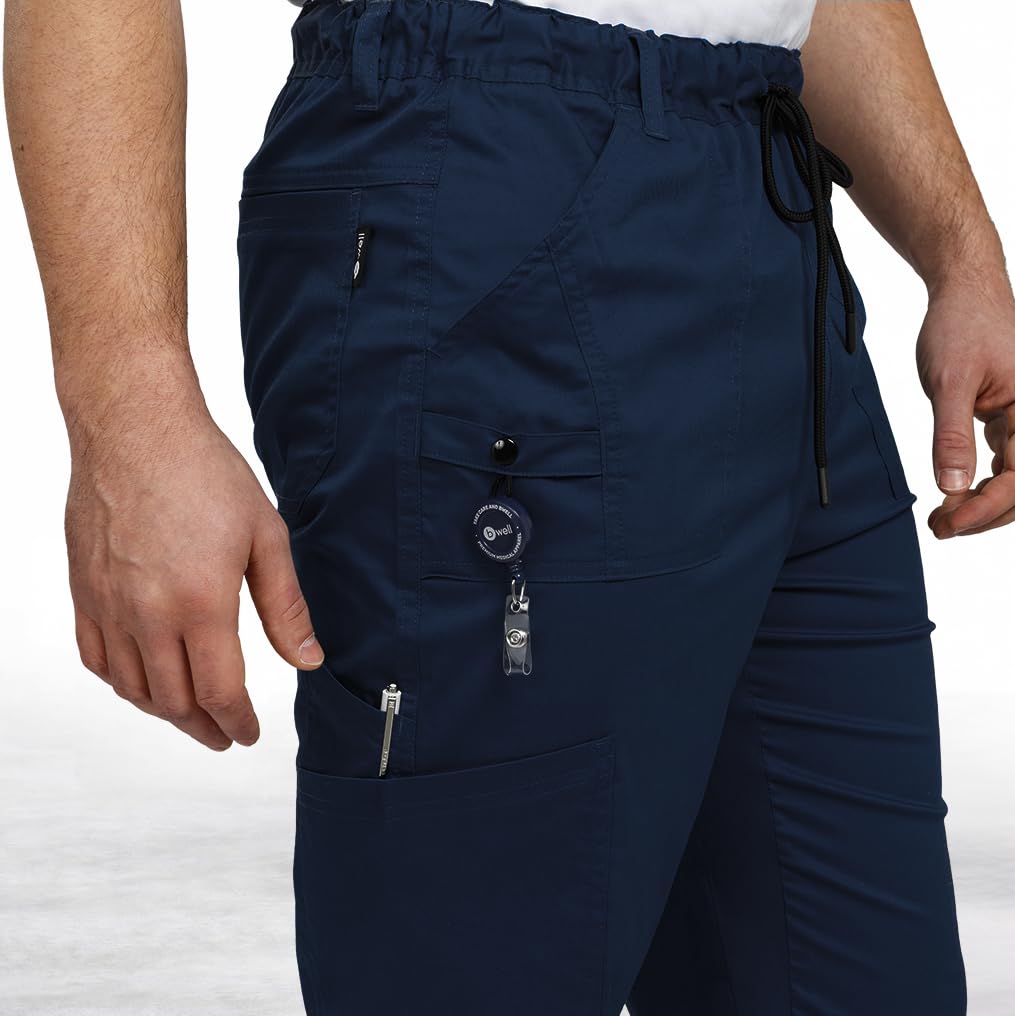 B-well Dante Man - Pantalones médicos para hombre, de alta calidad, con cintura elástica