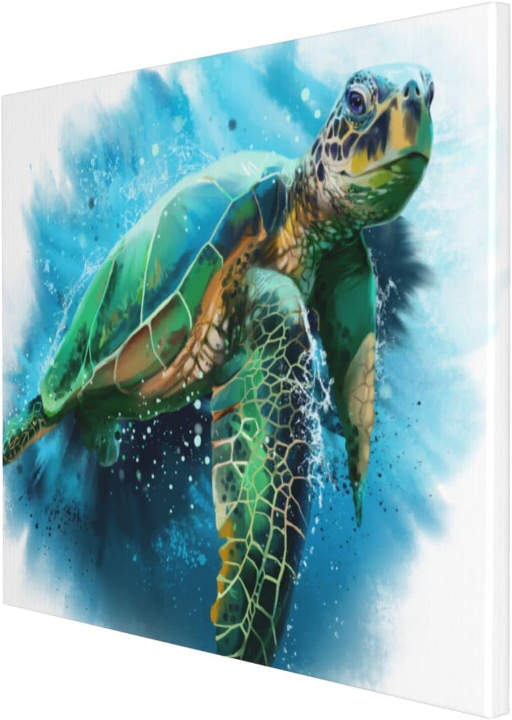 Amazon.co.jp: アートパネル ポスター 絵画 ウミガメ 水彩画 動物 亀柄 