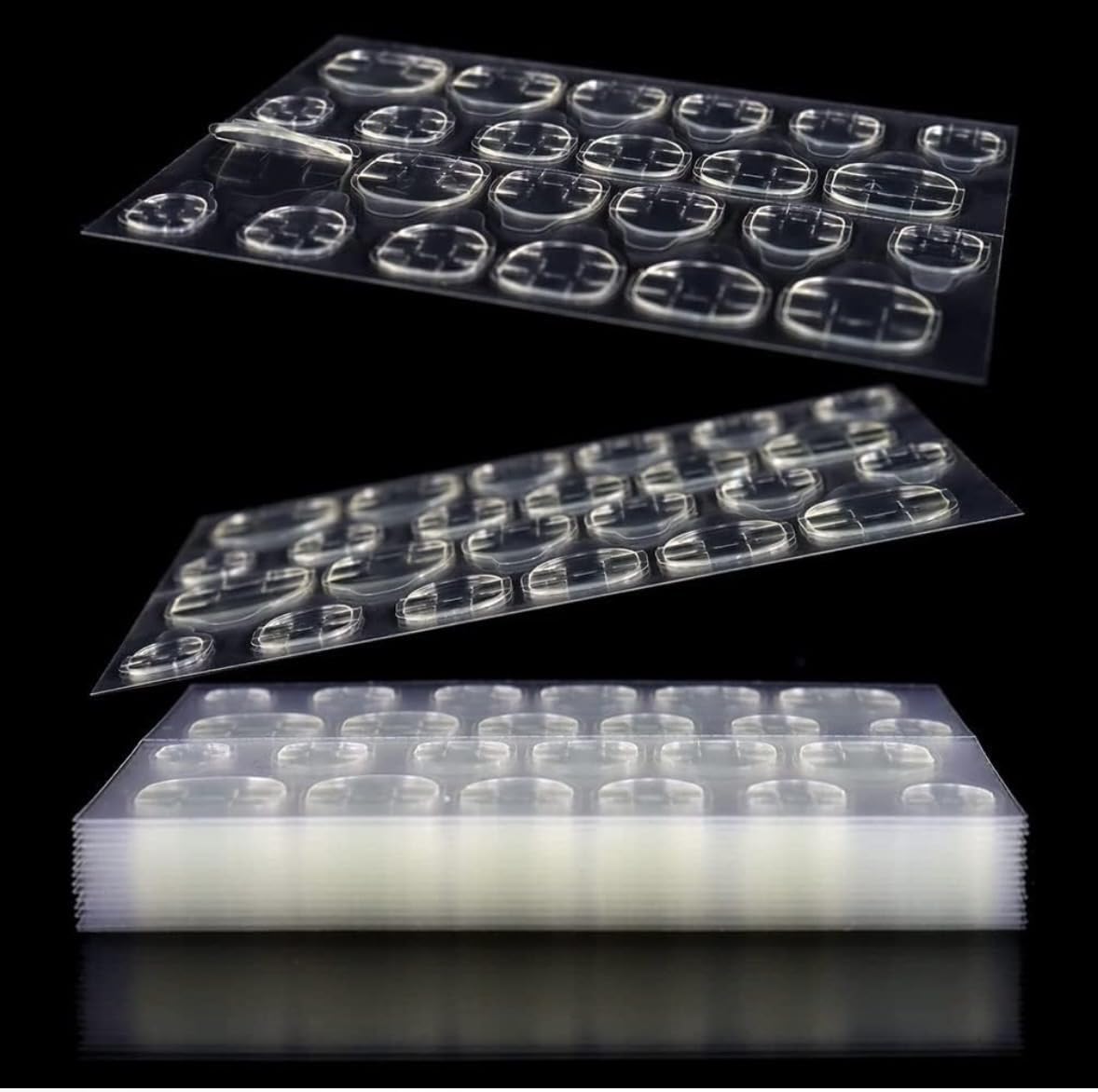 10 Sheets Double-Sided Nail Jelly Sticker Waterproof Breathable Glue Tabs Jelly Glue Adhesive Tabs Super Sticky Fake Nail Glue Stickers for Manicure and Press on 3.28 x 2.44 inch, (10 Sheets 240 Pcs)-image-28