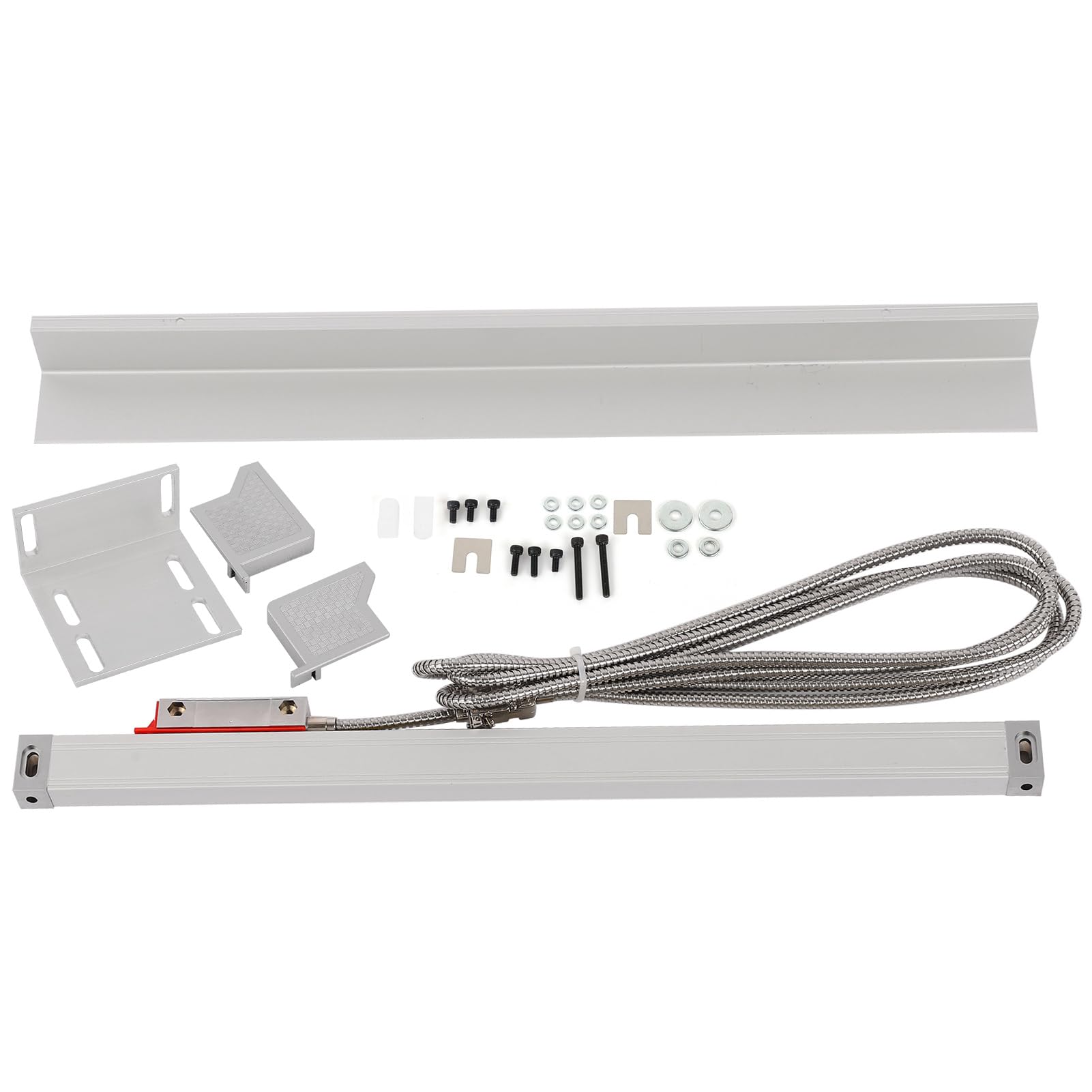 Encoder a Righello Lineare, Encoder a Scala Lineare Sensore a Righello a Reticolo Ad Alta Precisione da 5μm per Tornio DC5V con Cavo Parti di Movimento Lineare, Righelli (450)