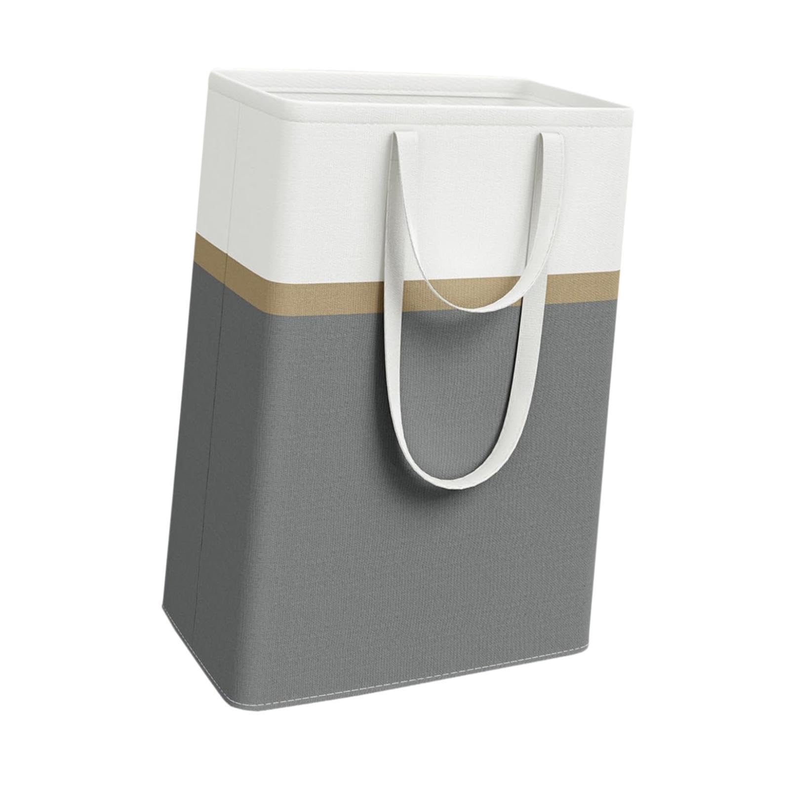 SECRET DESIRE Creations Striped Laundry Basket Freestanding Organizer for Toys Bed Sheets Comforters Grey|Home Decor|Figurines-image-41