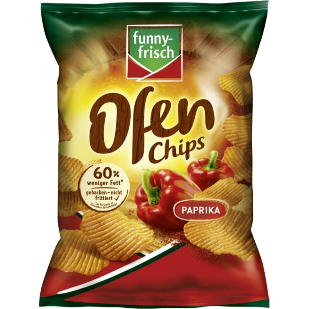 Funny-frisch Ofen Chips Paprika Chips Cracker 125 gramm x 10 Stück