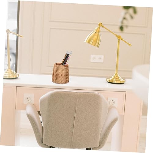 Miniatura 6 de GRIRIW Tubo de almacenamiento de ratán para decoración de mesa de madera, lápiz de madera, decoración de madera, macetas para plantas de interior,