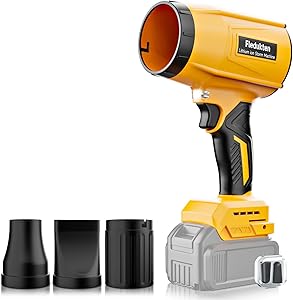 Cordless Leaf Blower Compatible with DeWalt 20V Battery (Tool Only), 800,000 RPM Brushless Turbo Jet Blower up to 60m/s Airflow, Lightweight 1.5 lbs Handheld Dust Blower for Patio, Lawn & Garage