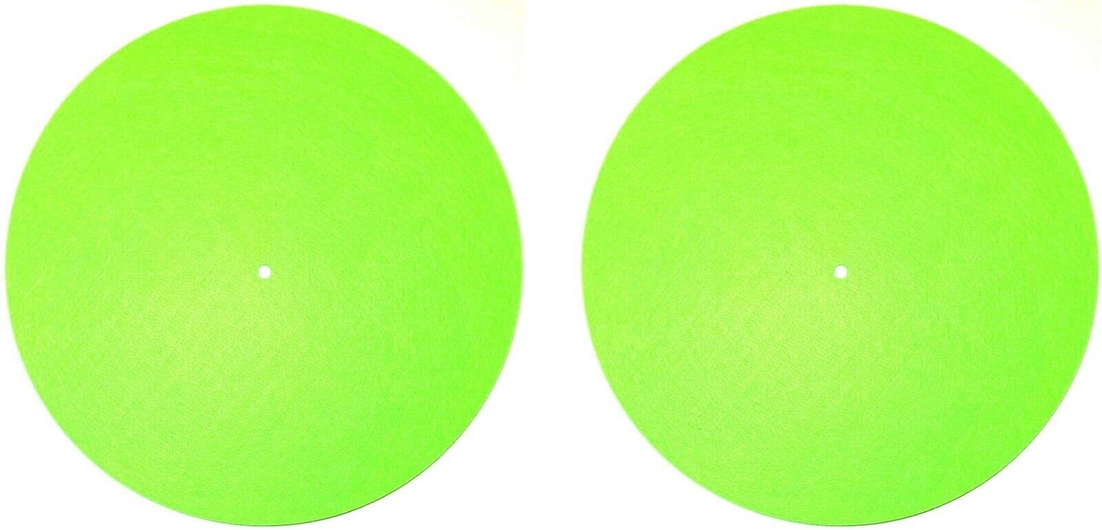 Neon Green Felt Turntable Slipmat 12-inch Vinyl Record DJ Pro Platter Slip Mat (1 Slipmat)