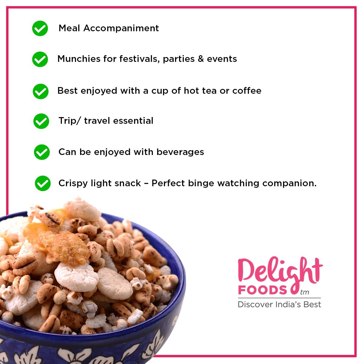 Delight Foods Roasted Multigrain Mixture - Healthy Snacks (125g) 3