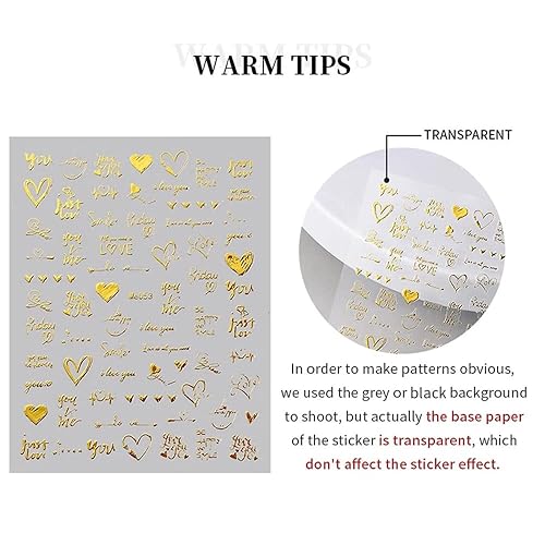 Miniatura 9 de Calcomanías de arte de uñas para el día de San Valentín calcomanías de uñas coloridas en relieve 5D calcomanías de uñas para el día de San Valentín