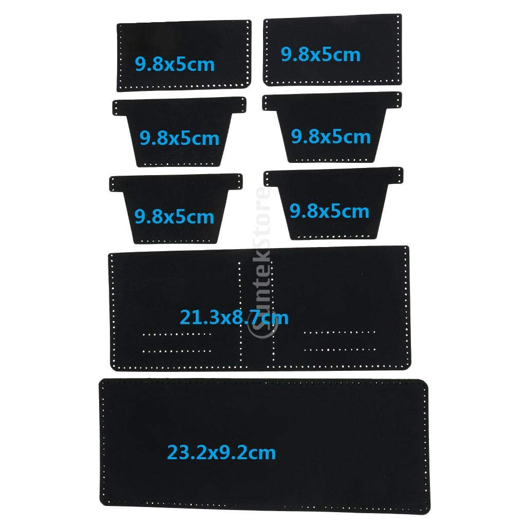 Adoorniequea 2 Set DIY Leder Geldbörse Kit Leder Rohlinge Set für die Herstellung von Bifold Wallet Dunkelgrün