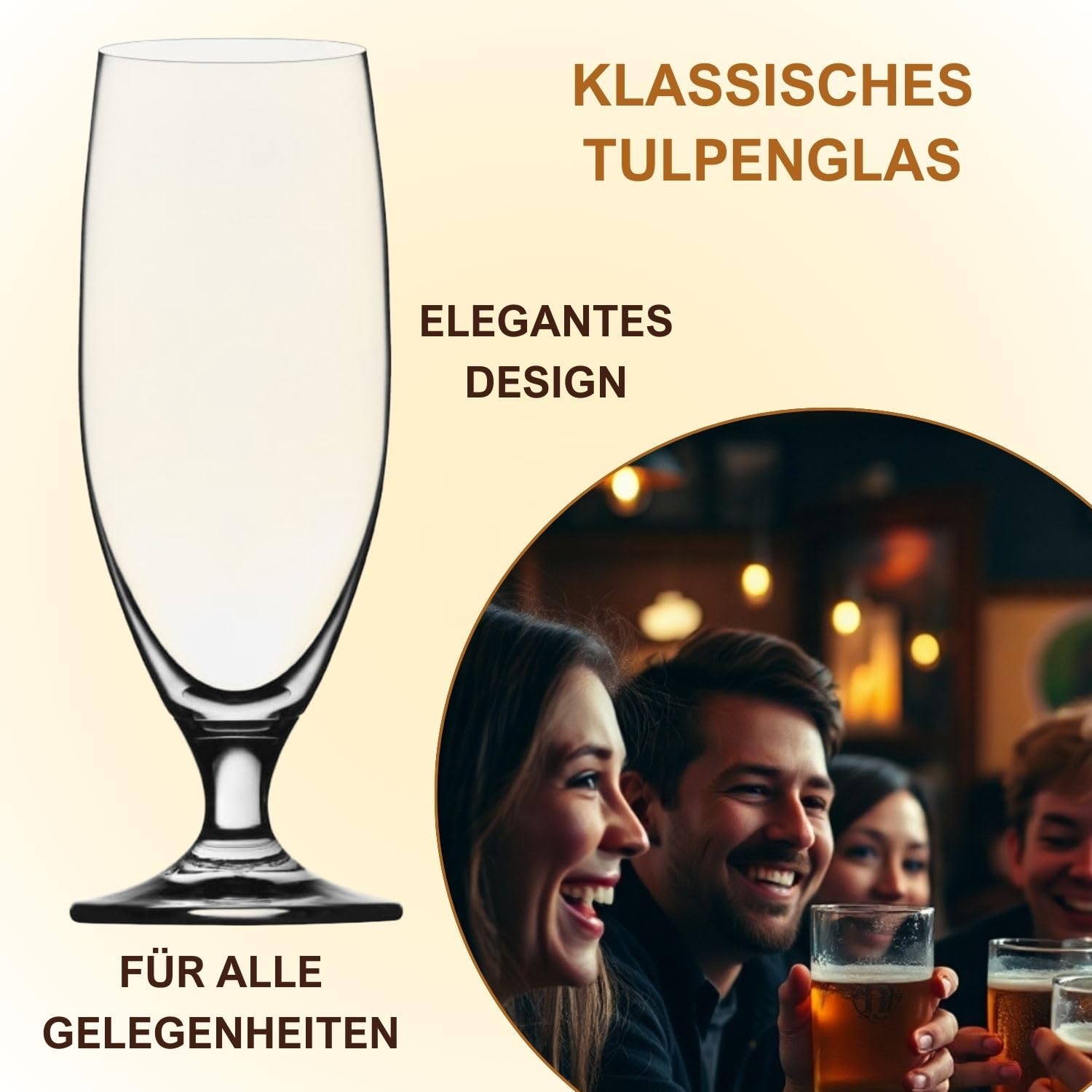 Biergläser, Biertulpe 6er Set, IMPERIAL - 0,3 Liter