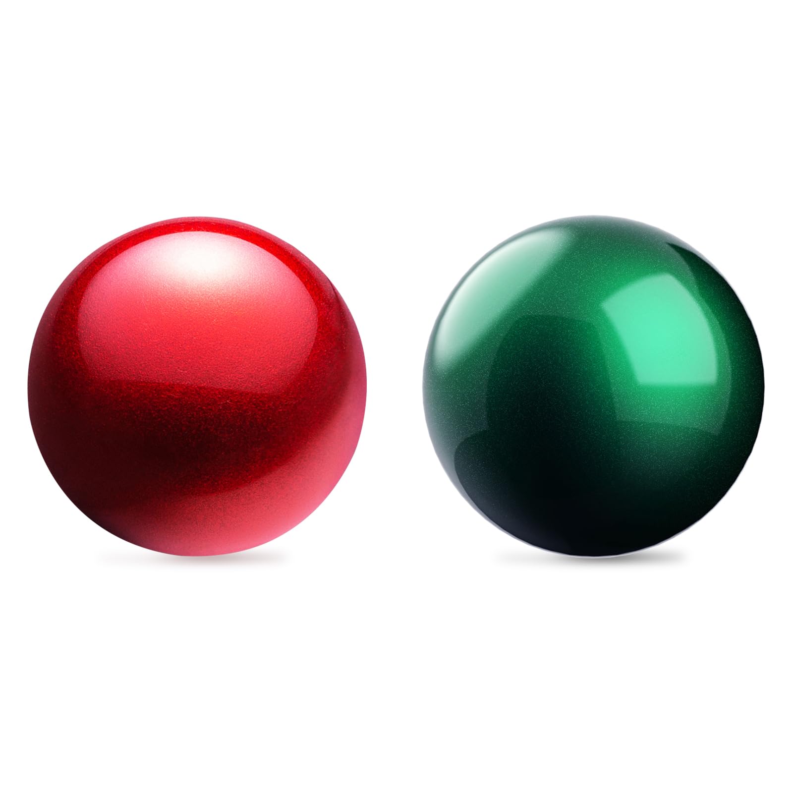 SANWA 34mm/1.34inch Trackball, Replacement Ball for Logitech M575, M570, MX Ergo, Kensington TB450, TB550, Pro Fit Ergo, and Other Compatible Trackball Mouse, Glossy Red + Green, Set of 2