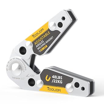 TOOLIOM Adjustable Angle 20-200 Welding Magnets,Magnetic Pull Force 48 LBs Welding Holder Welding Accessories