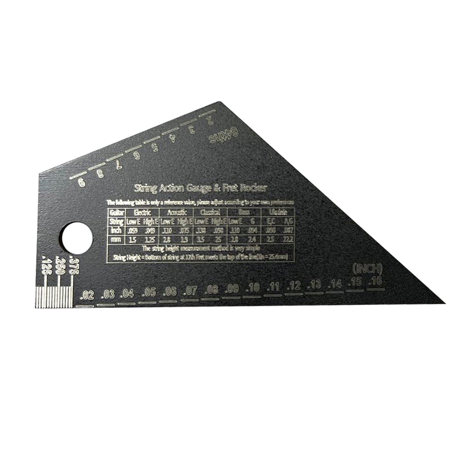 LOVIVER Fret Rocker Leveling Tool, Guitar Luthier Tool for Bass Folk Acoustic Guitar