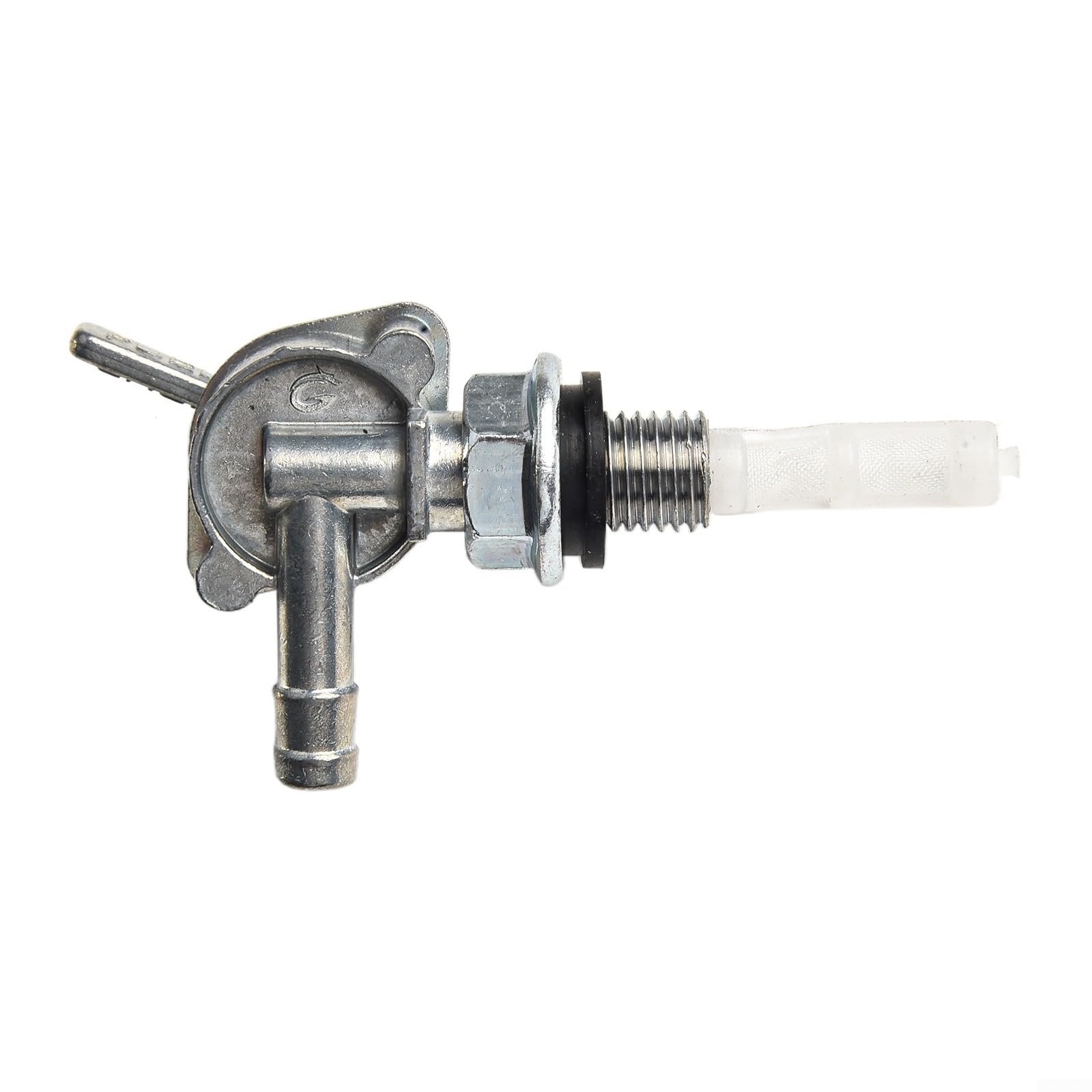 Valvola carburante on/off con filtro acciaio inox 7 cm destra per motori a gas generatori