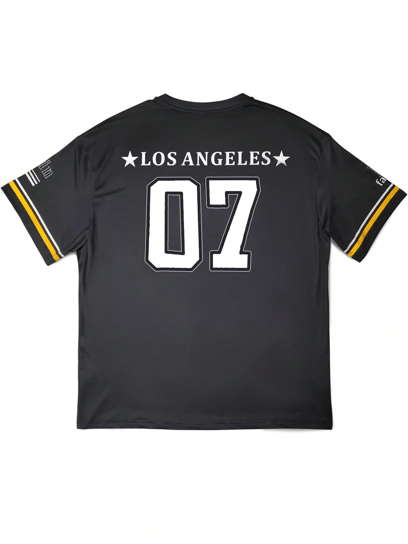 Floerns Maglietta da uomo in jersey con stampa grafica grafica oversize, a maniche corte, girocollo, casual, da calcio