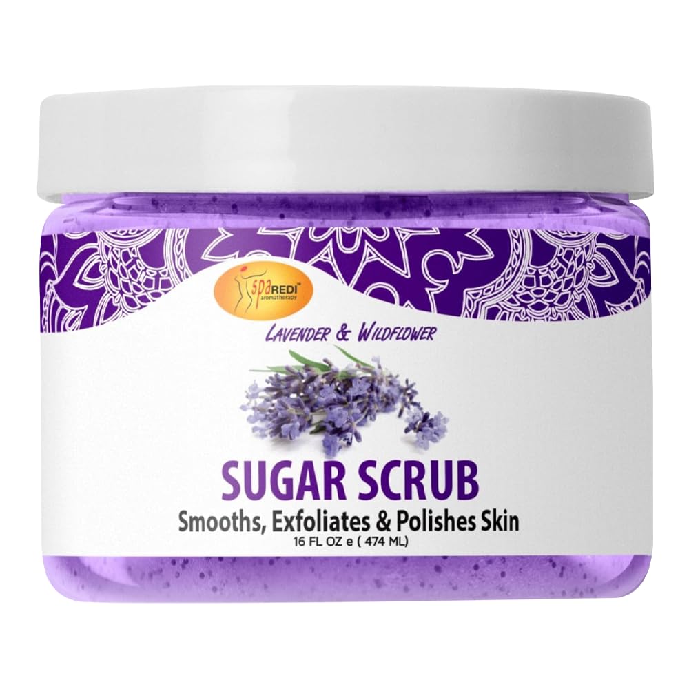 Spa Redi Lavender & Wildflower Sugar Scrub Glow, 16Oz