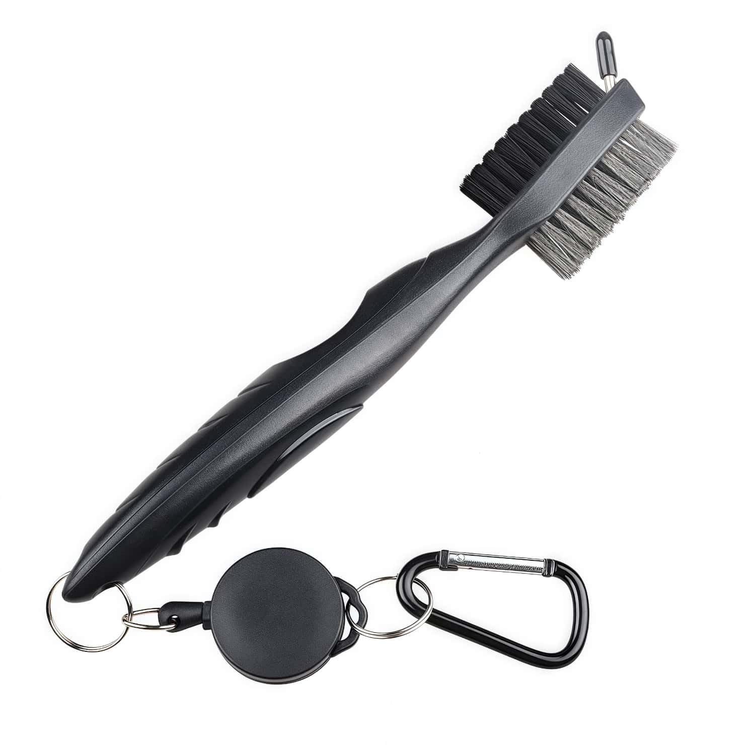 Spazzola da Golf,Golf Club Groove Cleaner,Spazzola per La Pulizia del Golf Accessori,per Mazze da Golf Facile da Attaccare alla Borsa da Golf