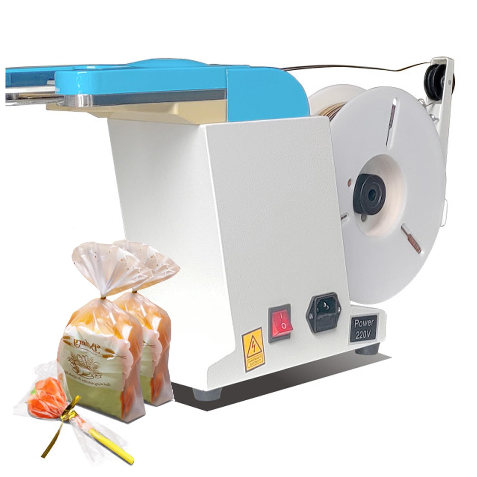 AYCDL Automatic Twist Tie Machine,Electric Semi Manul Bag Closure,Twist Ties Wire-Bag Sealers for Candy Bread Toy