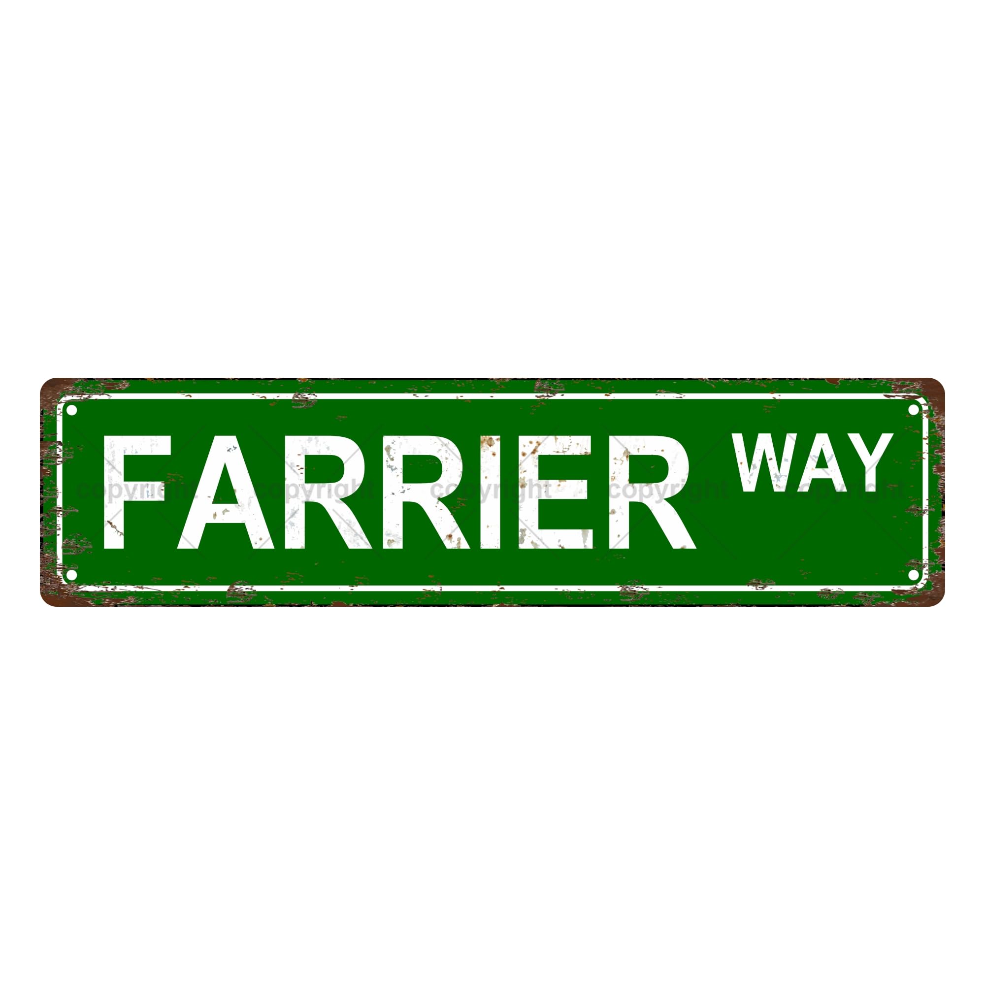 Farrier Way Occupation Metal Tin Street Sign Bar Cafe Garage Cave Home Room Wall Bathroom Farmhouse Garden Porch Patio Decor,4x16 Inch