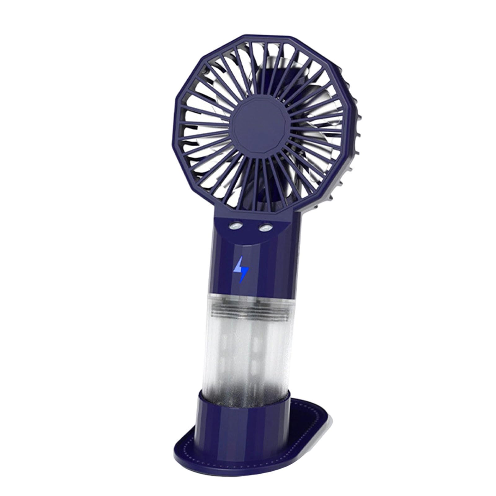 Uqezagpa Navy Blue Desk Fan Small Outside Travel Fan 1200Mah Desktop Bedroom Air Cooling Handheld For Bedroom Portable Hand