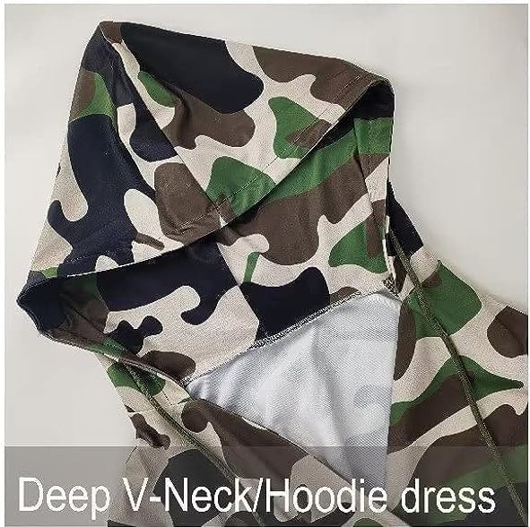 BIRW Hoodie Dress for Women 2025 Slim Casual Long Sleeve High Waist Drawstring Pullover Bodycon Sweatshirt Dresses2