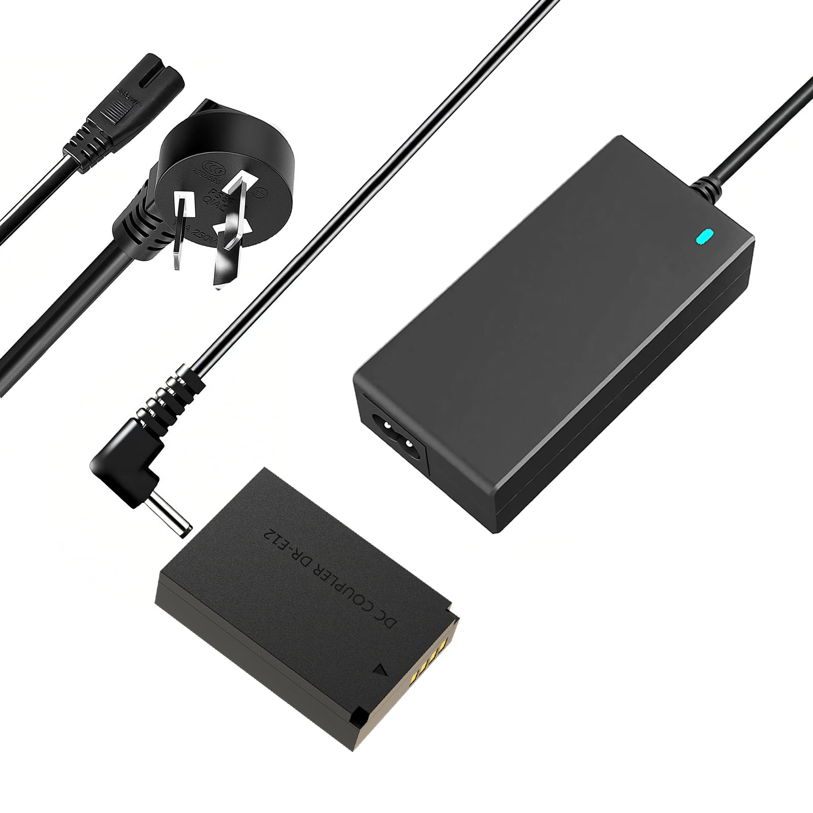 ACK-E12 DR-E12 DC Coupler LP-E12 Dummy Battery Power Supply and DR-E12 Kit Replacement for Canon EOS M, EOS M2, EOS M10, EOS M50, EOS M50 Mark II, EOS M100, EOS M200, Kiss M2 Cameras