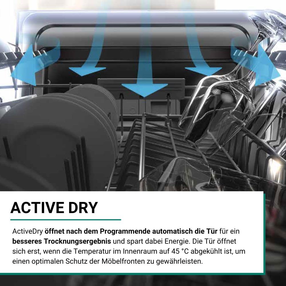 Bauknecht BK6FC11BS7A0X Vollintegrierbarer Geschirrspüler 45 cm ActiveDry Sensorprogramm PowerClean Besteckschublade Hygiene-Programm Vollwasserschutz Multizone Startzeitvorwahl
