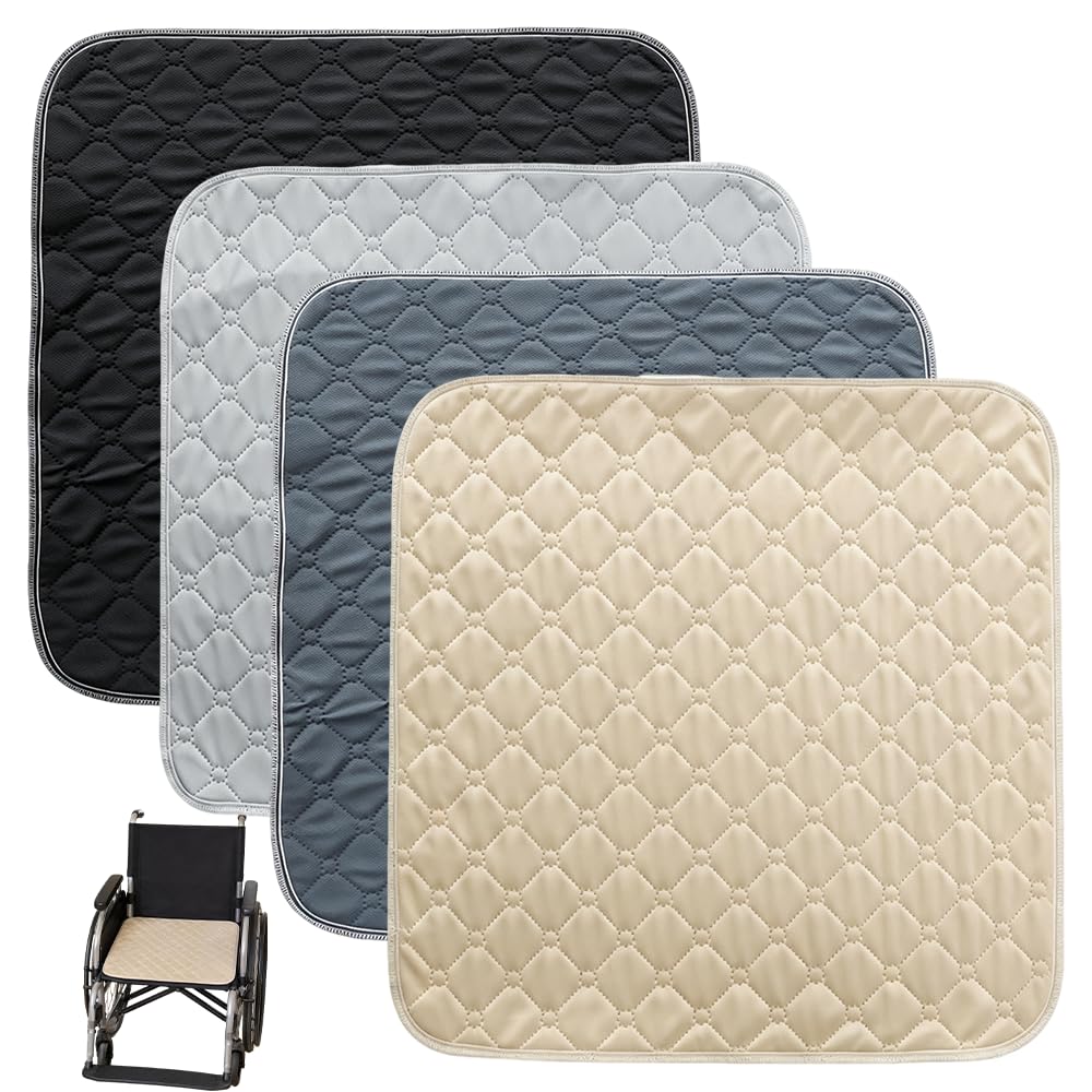 4 Pcs Absorbent Incontinence Chair Pads, 50x50cm Washable Chair Mats