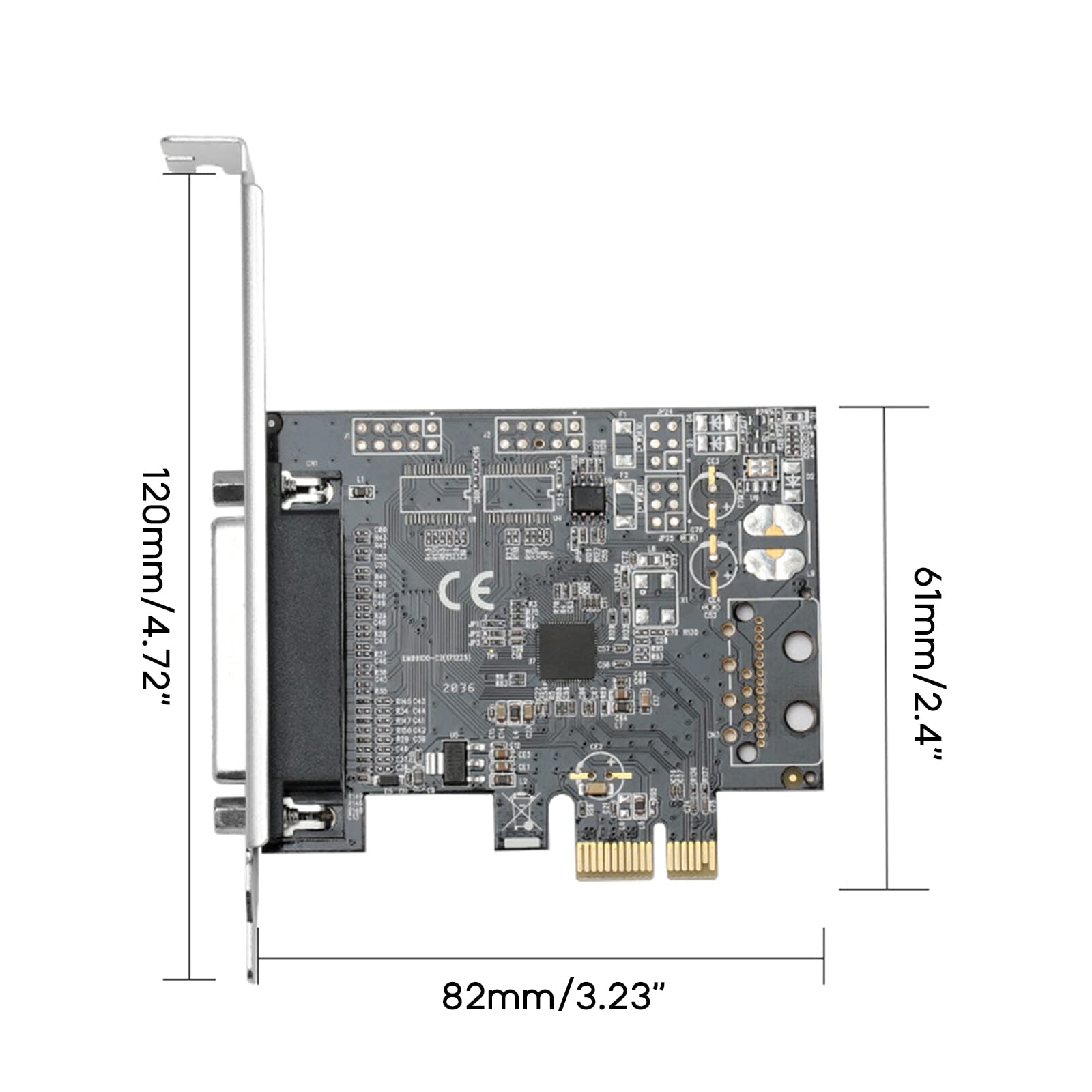 GRABLOOM PCIe Expansion Card Adapter 25Pin Parallel LPT PCI to Parallel DB25 Printer Port Controller Card Pcie to Parallel
