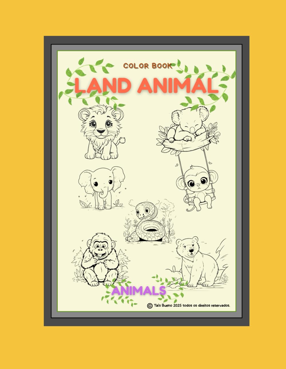 land animal: collor book land animal