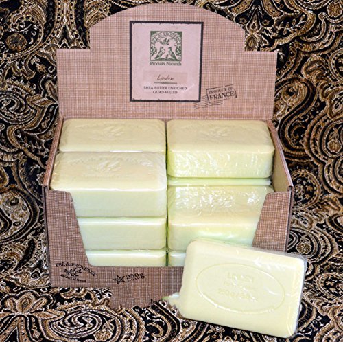 Case of 12 Pre de Provence Linden 250 gram shea butter extra large soap bars
