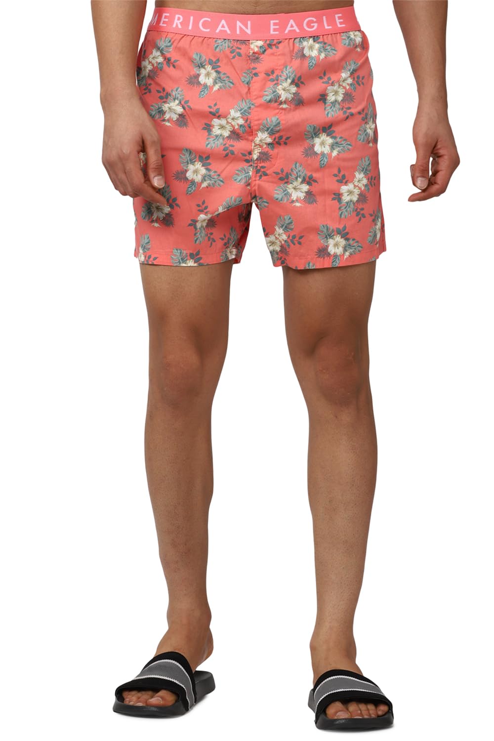 american eagle Men's Cotton Blend Boxer Floral Casual Shorts-picture-16