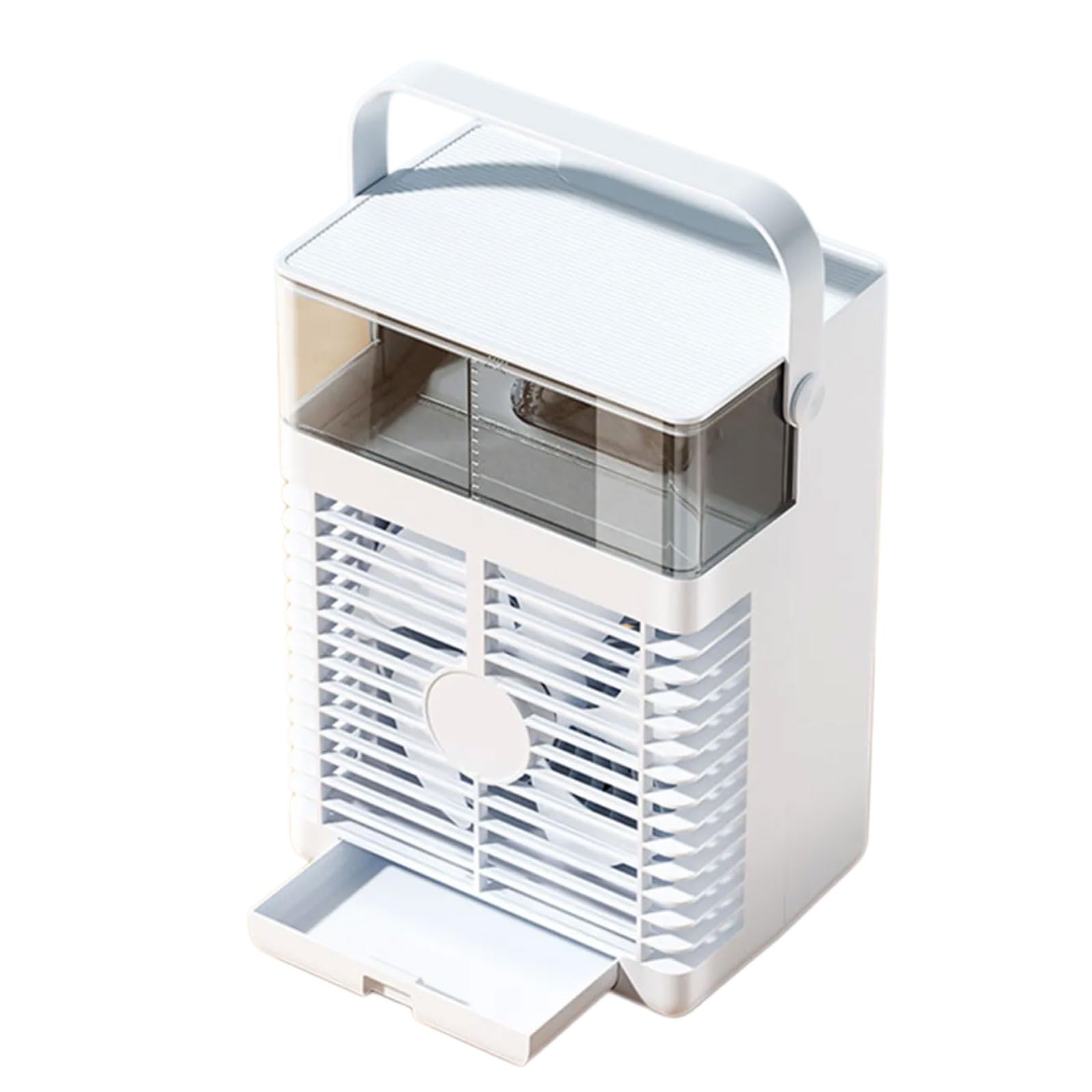 Nmflab White Air Conditioning Cooling Fan 4 Speed Cooling Quiet Misting Fan For Bedroom Room Outdoor Desk Evaporative Cooler