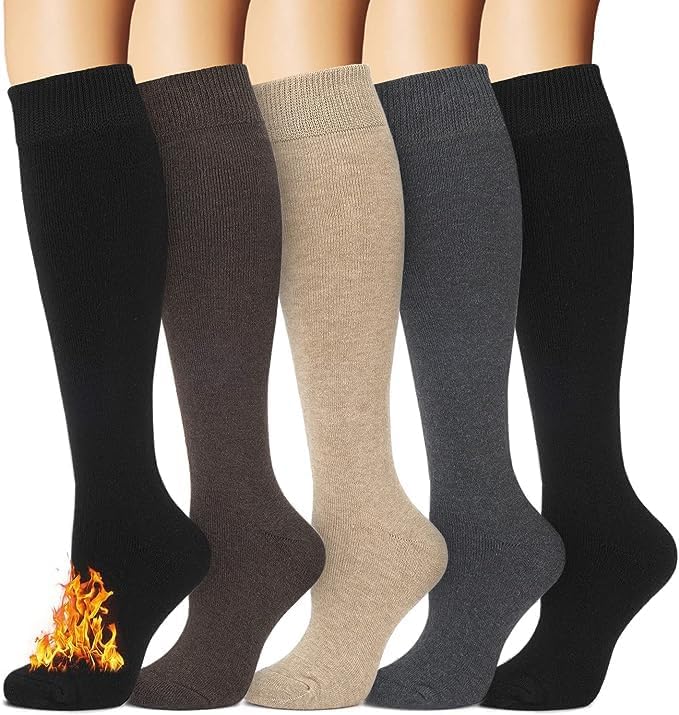 CTHH Warm Winter Knee High Socks for Women Thermal...