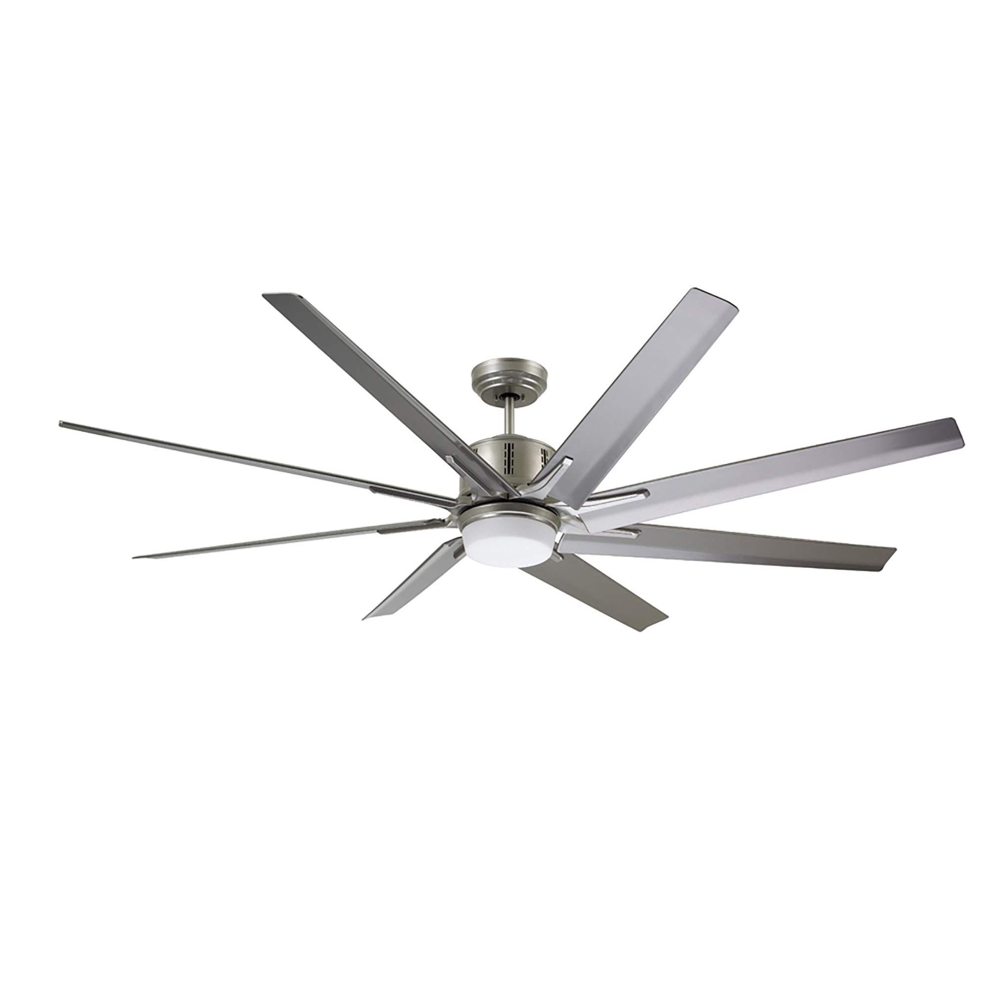 Luminancekathy ireland HOME Aira Eco LED 72 Inch Ceiling Fan | Large Indoor/Outdoor Fixture with Integrated Lighting | Modern 8 Blade Design with 6-Speed Wall Control | Damp Rated, Platinum