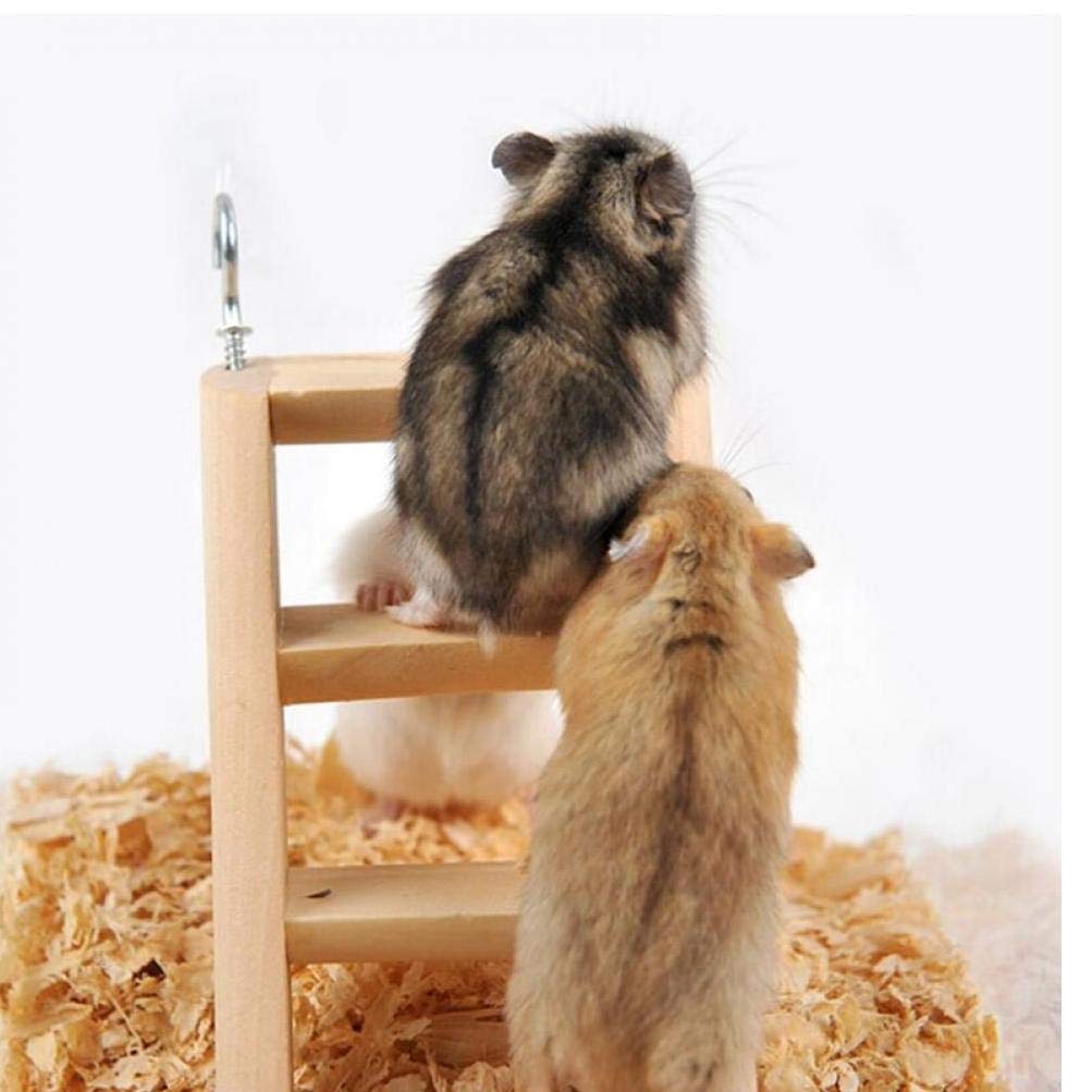 ST4U hámster Guinea Escaleras de Madera ratón hámster Escalera Cerdo Hurones Juguetes de Juguete para Mascotas Pequeño Escalera