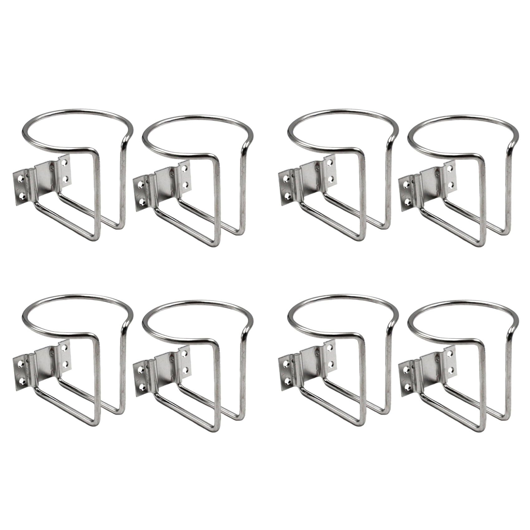 Hndhbfgrt 8Pcs Stainless Steel Car Boat Ring Cup Drink Holder Bottle Stand for Marine Yacht Truck RV
