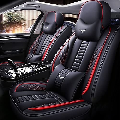 Juego completo de fundas de asiento de automóvil de ajuste universal para KIA Rio5 2006-2012, juegos de interiores de automóvil de piel sintética