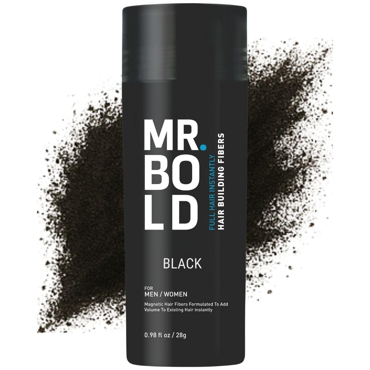 Hair Fibres BLACK for Thinning Hair Natural Keratin Hair Fibres for men & Women for Instant Result Concealer for Thicker Fuller Hair