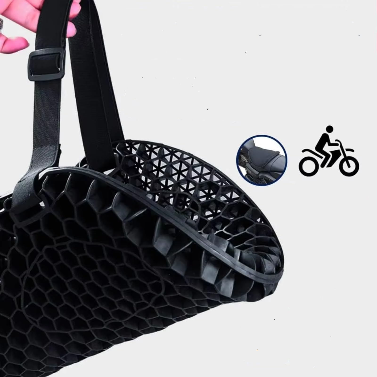 Cuscino Del Sedile In Gel Per Moto Assorbimento Degli Urti Decompressione A Nido D'ape Universale